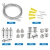 Teemyaa Ceiling Hanging Wire Cable Kit, 4 Sets Wire Cable