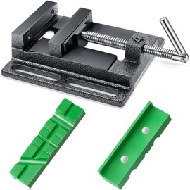 Tools Drill Press Vise Metal Press Vice Workbench Drill Vise Clamp with 2 Pieces Magnetic Pads Multi Grooved Pads Set for Daily Working Supply