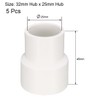 sourcing map 32mm x 25mm PVC Reducing Coupling Hub by