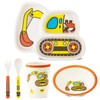 Kids Tableware Set, Included Plate Bowl Cup Fork and Spoon