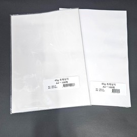 A4사이즈 45g 트레싱지 비치는 미농지 투명 제도종이 A4 Size 45g Tracing Paper Transparent Drawing Paper