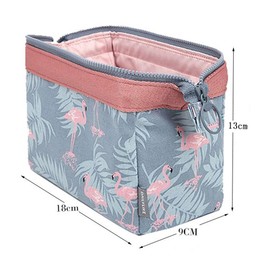 OFKPO Travel Multifunctional Cosmetic Bag, Portable Make Up Bag with Zip for Women (Light Blue), lightblue