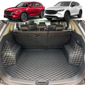 7DEEKEI Cargo Mat for 2023-2025 Mazda CX-5 Trunk Mat and Rear Backrest Mat CX5 Cargo Liners All Weather Anti-Slip