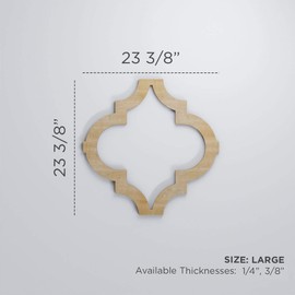 Ekena Millwork WALW24X24X0375MRKMF Marrakesh 3/8"T Decorative Fretwork Wall Panels, 23 3/8"W X 23 3/8"H, MDF