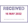 Self Ink Rubber Stamp Dater Stamp for Solicitors, Financial Advisors