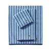 Lacoste Centre Mark Cotton Jacquard Stripe Wash Cloth, Blue, 13"x13"