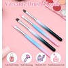 Clean Up Nail Brush, 4Pcs Flat Head Detail Brushes for