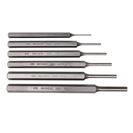 Mayhew Tools 89035 SAE Pin Punch Set Carded, 6-Piece, Shot-Blast Finish