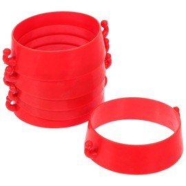 CLISPEED 6pcs Cones Chain, Safety Road Cones Traffic Cone Collar, Cone Chain Connnector Red for Parking Barrier, Warehouses, Public Spaces & Car Parks