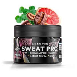 Sweat Pro Gel Reductivo para Abdomen 250 g con Toronja  Con Centella Asitica y Cafena  Gel Reductor y Reafirmante  BPN PRO                            