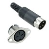 Pair 3-Pin DIN Panel Mount Socket + Plug Connector Audio