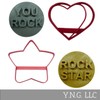 YOU ROCK CANDY HEARTS SET OF 4 COOKIE CUTTERS MADE