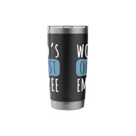 World's Okayest Employee Funny Coworker Work Appreciation Stainless Steel Insulated Tumbler