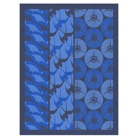 Le Jacquard Français Yukata Indigo 28541 Tea Towel 80 x 60 cm Cotton