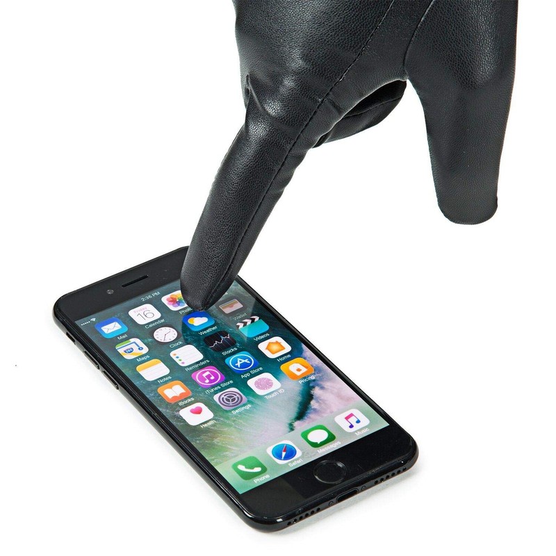 REDESS Winter Leather Gloves for Women, Wool Fleece Lined Warm