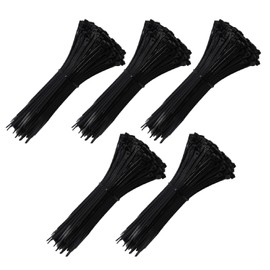 Cable Ties Black (Length 5.9 inches (150 mm) x Width 0.14 inches (3.6 mm) [500 pieces])