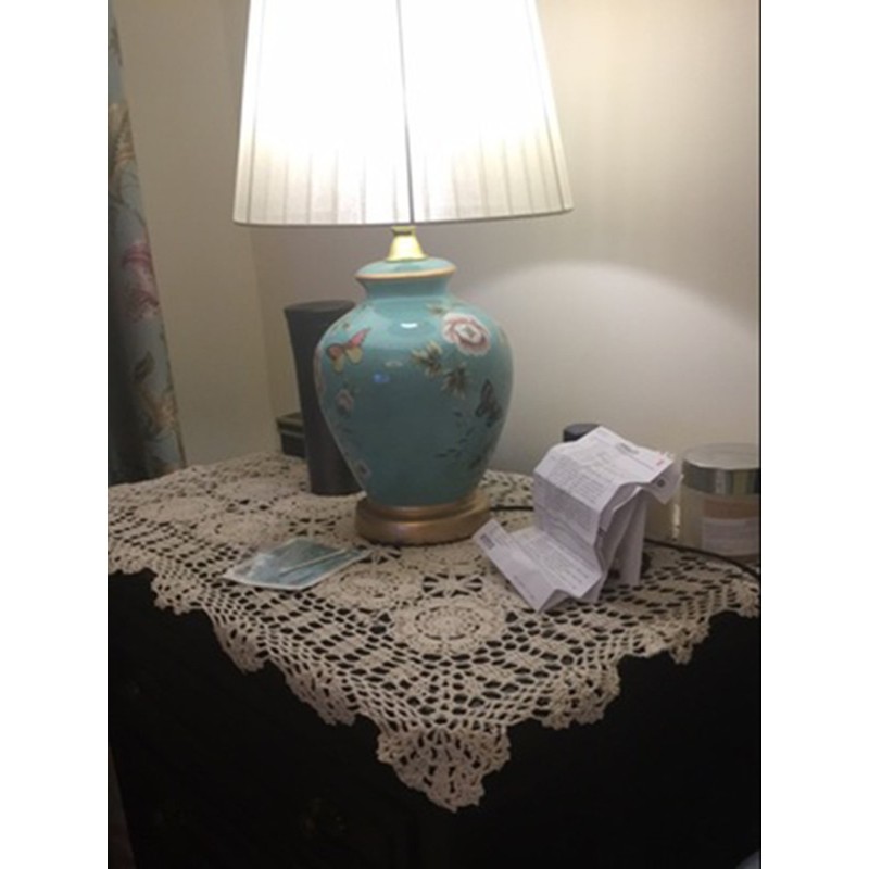 Damanni Rectangular Cotton Handmade Crochet Lace Table Runner Doilies Table