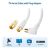 Cable Matters 2-Pack 3 m Right Angle Coaxial TV Aerial