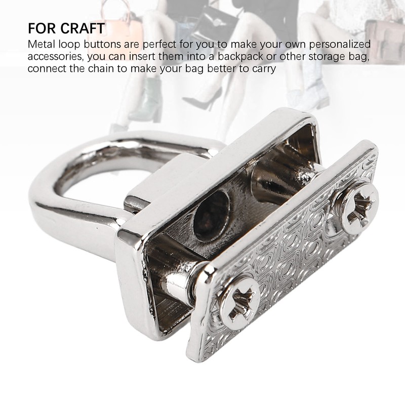 20Pcs D Ring Rivets 360 Rotatable Studs with Screw for