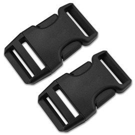 Duraflex Buckle Closure in 20 mm, 25 mm, 38 mm, 50 mm, Black, Plastic, Click / Clip Fastening, Replacement Buckle, black, 25 mm
