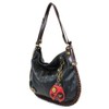 Chala CONVERTIBLE Hobo Large Tote Bag LADYBUG Vegan Leather BLACK