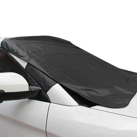 Car Windscreen Cover GENERISE Reversible All Seasons Car Screen Cover Winter & Summer - Protects Windshield from Frost, Snow, Ice & UV Rays (146x120cm)