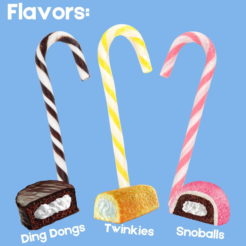 Hostess Assorted Candy Canes - Ding Dongs, Snoballs, and Twinkies