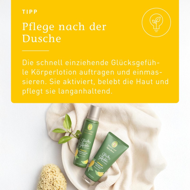 PRIMAVERA Glücksfühle Shower Balm 200 ml - Shower Gel, Natural