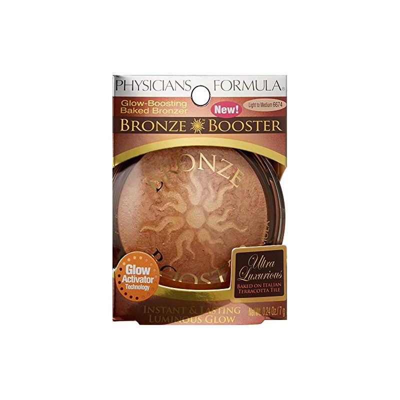 Physicians Formula Glow-Boosting Baked Bronzer, Light to Medium, 0.24 Ounce