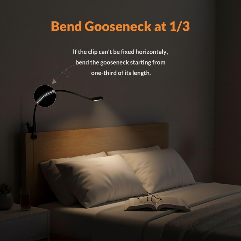 LEPOWER Clip on Light/Reading Lights/Book Light/Desk Lamp Color Changeable/Night Lights