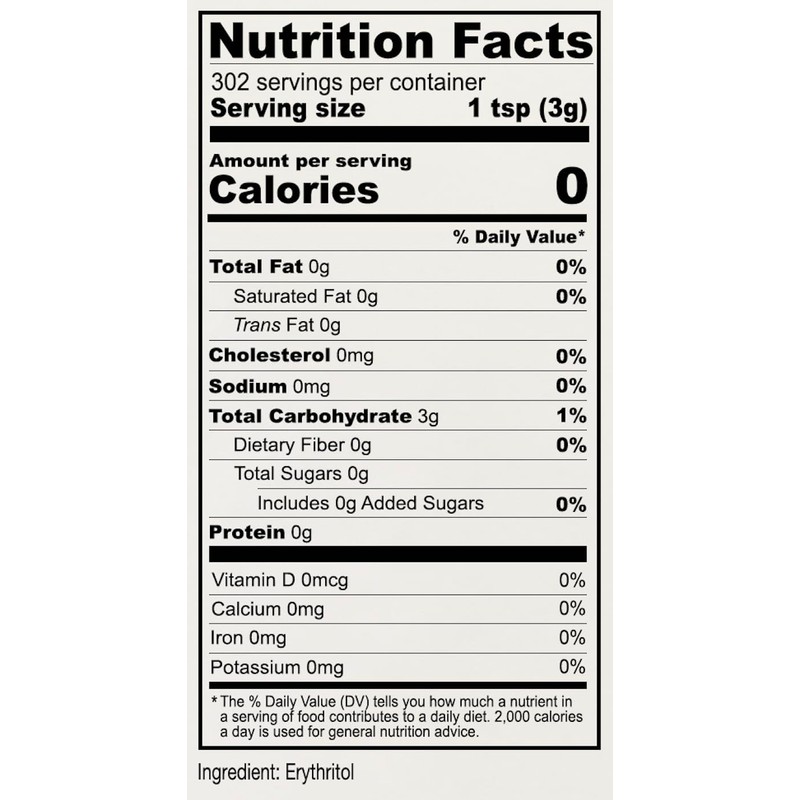 Anthony's Confectioner's Erythritol Powder, 2 lb, Non GMO, Sweetener, Zero