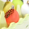 Inge-glas Weightless Easter Egg Hanging Light Orange Matt with Feather