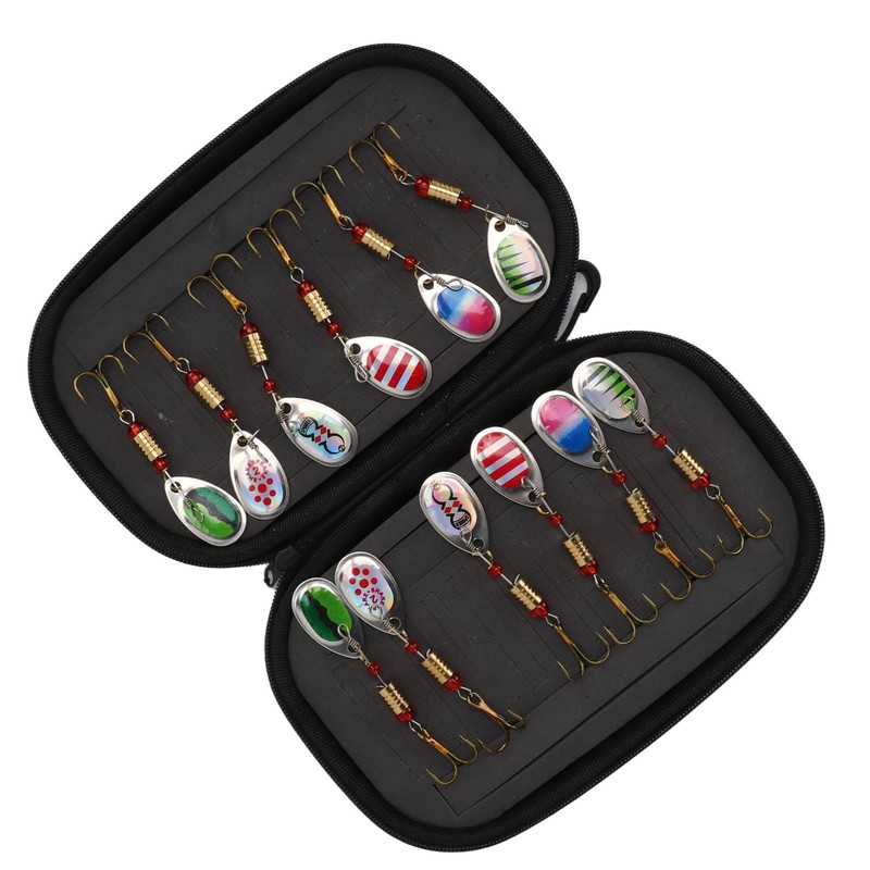 12Pcs Trout Lure Flashing Sequin Efficient Stainless Steel Bass Fishing
