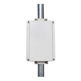 Outdoor UV Resistant, Weatherproof Enclosure for TP-SW5 and TP-SW8 Series POE switches. 222 x 133 x 45mm Internal dims. EPDM Foam Wire feedthrus.