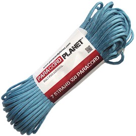 PARACORD PLANET 50' Feet of Type III 550 Paracord - Light Blue