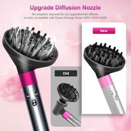 Upgraded Diffuser for Dyson Airwrap Styler, Portable Hair Dryer Diffuser Attachment for Dyson Airwrap HS05 HS03 HS01, Converting for Dyson Airwrap Styler To Hair Dryer
