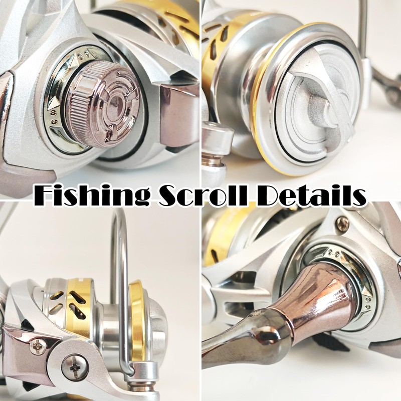 Compact Small Spinning Reels, 5.2:1 Gear Ratio, Ultra Smooth Powerful,