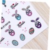 Healvian 12 Sheets 3D Nail Decals Easter Egg Bunny Glitter