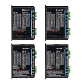 RATTMMOTOR 4PCS DMA860S Stepper Motor Driver MAX 8.2A CNC Digital Stepper Motor Controller 128 Subdivision, Drive 4,6,8-Wire 2-Phase Stepper Motor for CNC Router Engraving Machine