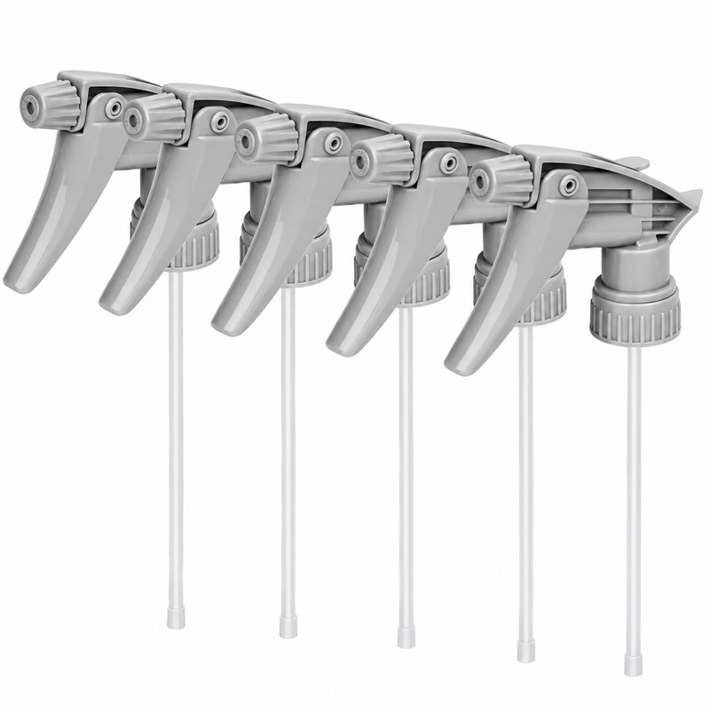 5-Pack Adjustable Trigger Sprayer Heads for Spray Bottles