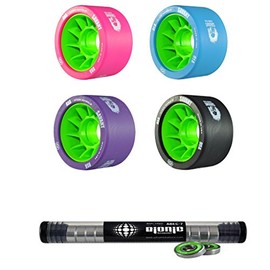 Atom Savant Skate Wheels with Bionic Bearings 8mm Full Set of 8 Purple 93A