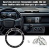 Bling Crystal Double Rhinestone Car Engine Start Decoration Ring, Sparkling