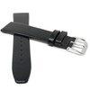 Bandini 18mm Italian Leather Watch Band Strap - Black -