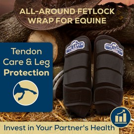 The Larch Horses Boots | Horse Sport Boots | Neoprene Horse Leg Protector Boots | Horse Boots & Wraps | Horse Splint Boots | Boots for Horses | Pack of 2 (Medium)