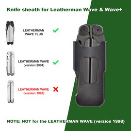 360° Rotation Case for Leatherman Wave & Wave+ Plus, Wave Holster Sheath, Leatherman Wave+ Pouch with Swivel Clip for Lefted/Righted-Handed, fits 1.5"/1.75" Belt