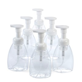 Parker Eight Foaming Hand Soap Dispenser (6 pk) Soap Foam Dispenser (8.5 oz) Soap Dispenser- Refillable and Eco Friendly Clear