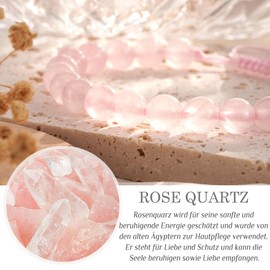 POWWA Stress Relief Anxiety Yoga Bracelet, Natural Crystal Stone Healing Bracelet, Good Luck Gift, Length: