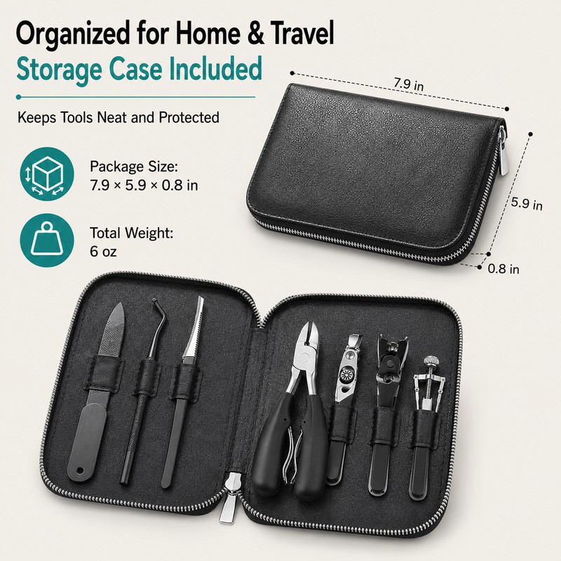 7-Piece Ingrown Toenail Tool Kit for Home Nail Care –