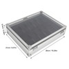 12 Grids Aluminum Watch Display Storage Box Rectangular Suede Side