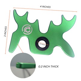 Cru5h Billiards Slip-On Portable Aluminum Moosehead Bridge Cue Rest (Green)